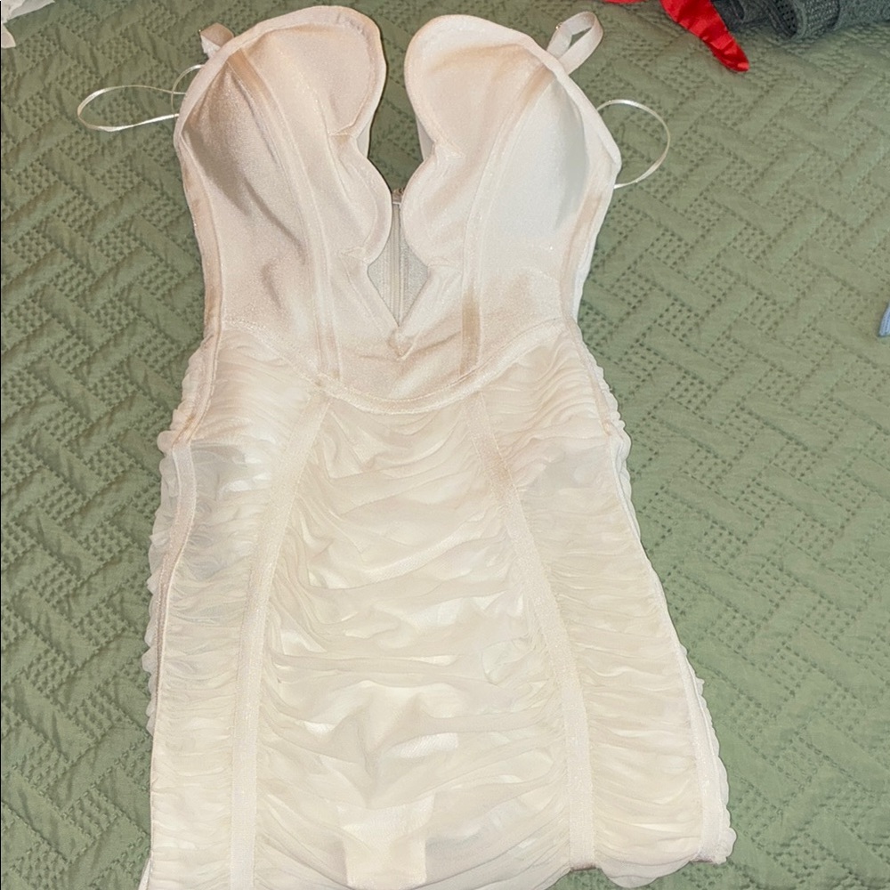 Fashion Nova Off White Midi Dress